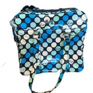 Vintage Roxy Women's Blue Polka Dot Retro Travel Luggage Add on